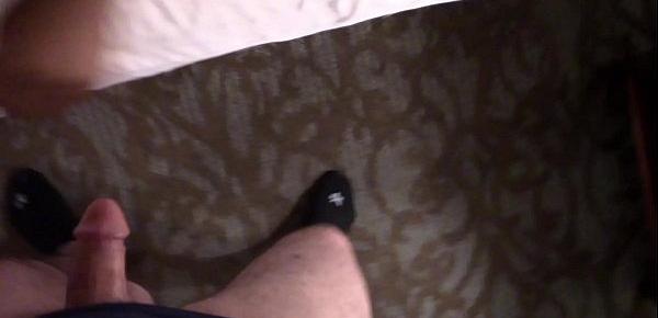  Hot Stripper Mets an Older Man in a Hotel Room and Sucks His Cock and Gets Her Throat Fucked